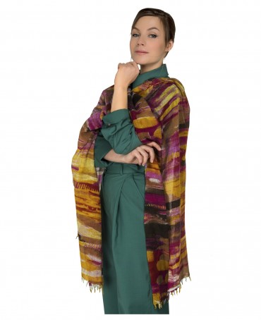 Палантин Женский W40-ABSTRAITE/JAUNE